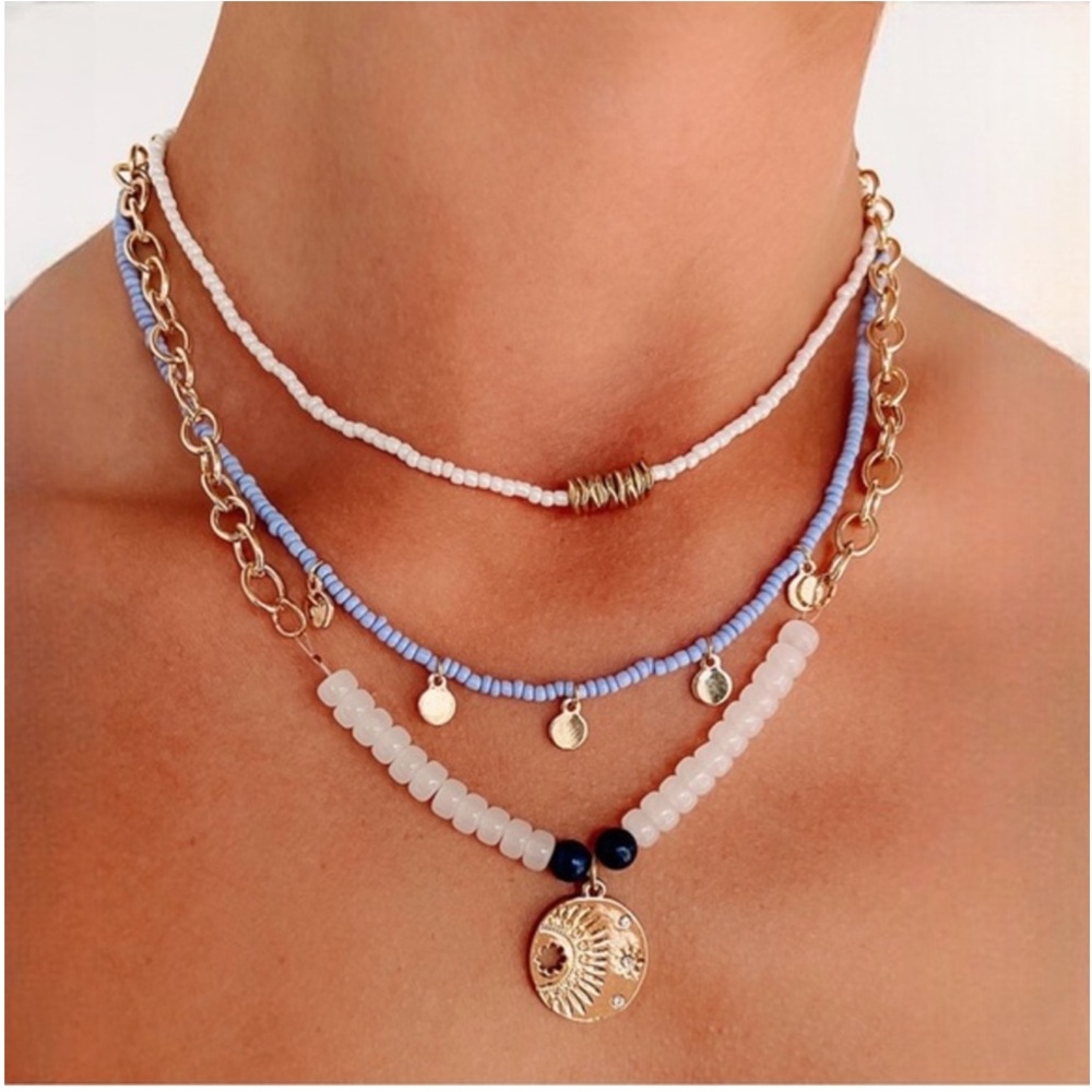 💝Boutique~🌞Bohemian Multi-Strand Necklace💙